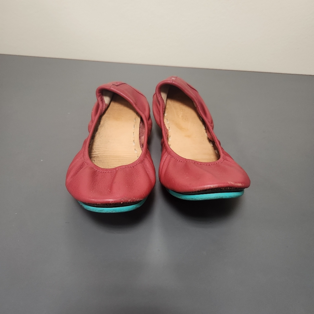 Tieks By Gavrielli Cardinal Red Leather Burgundy Ballet Flats Sz 9